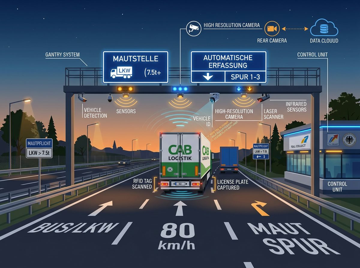 Mautstation auf der Autobahn
